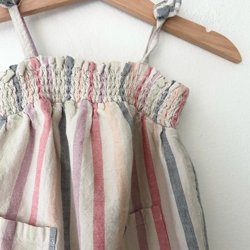 Old Navy 18-24 Months Multicolor Striped Kids Smocked Romper